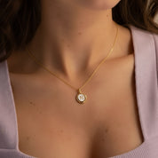 Personalized Initial Letters Women's Necklace with Acrylic-Black Diamonds New York