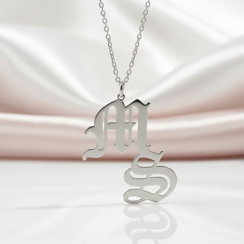 Personalized Stainless Steel Necklace-Black Diamonds New York