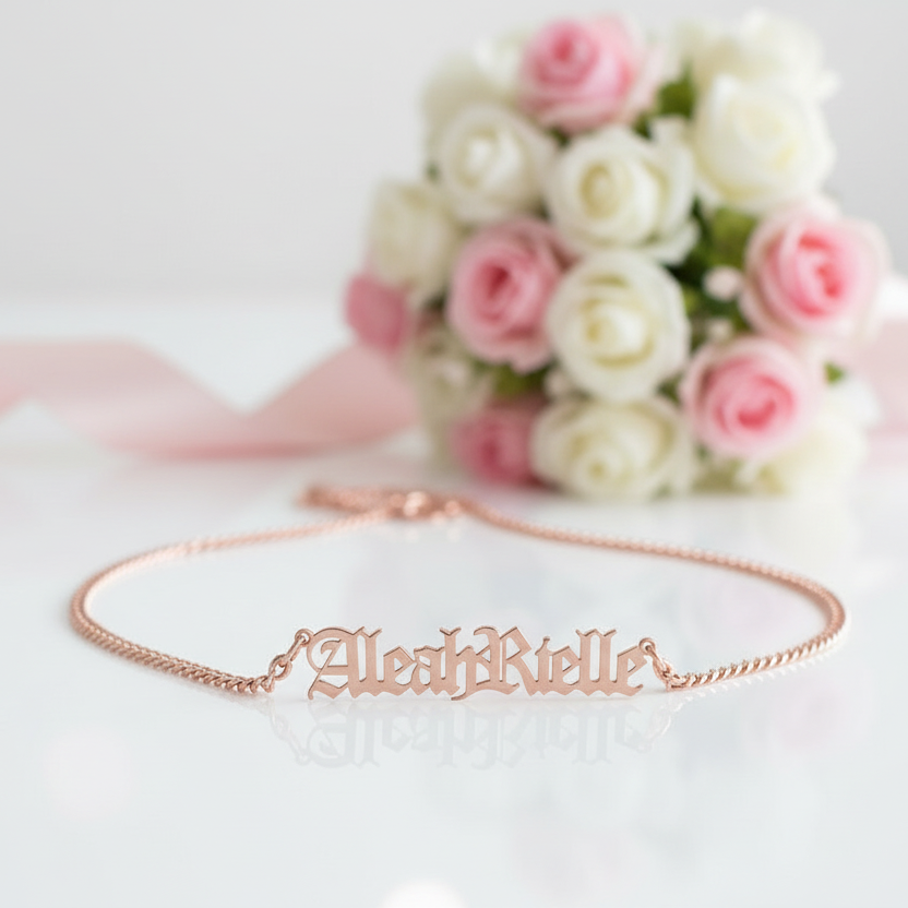 Personalized Stainless Steel Necklace-Black Diamonds New York