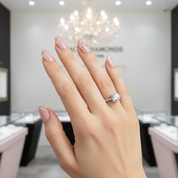 Petite Milgrain Engagement Ring With Diamonds-Black Diamonds New York