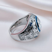 3.0 Ct Diamond Vintage Men's Engagement Ring-Black Diamonds New York