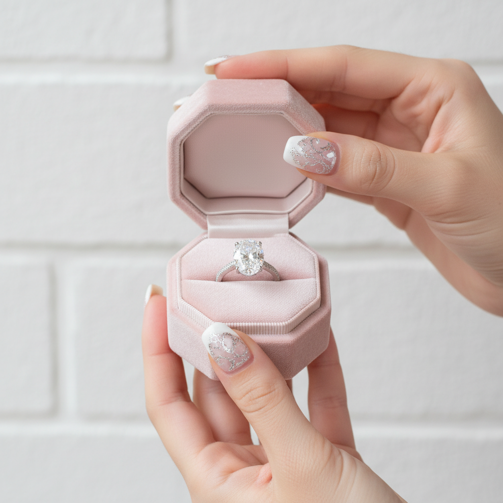 8 ct Oval-Cut Diamond Option Hidden Halo Engagement Ring-Black Diamonds New York