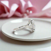 8 ct Oval cut Diamond Hidden Halo Engagement Ring-Black Diamonds New York