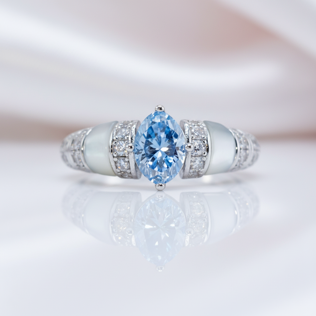 Unique Oval-cut Diamond Option Ring-Black Diamonds New York