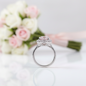 Pink Cushion Cut Diamond Option Engagement Ring-Black Diamonds New York