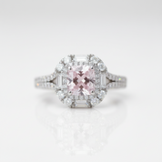 Pink Cushion Cut Diamond Option Engagement Ring-Black Diamonds New York
