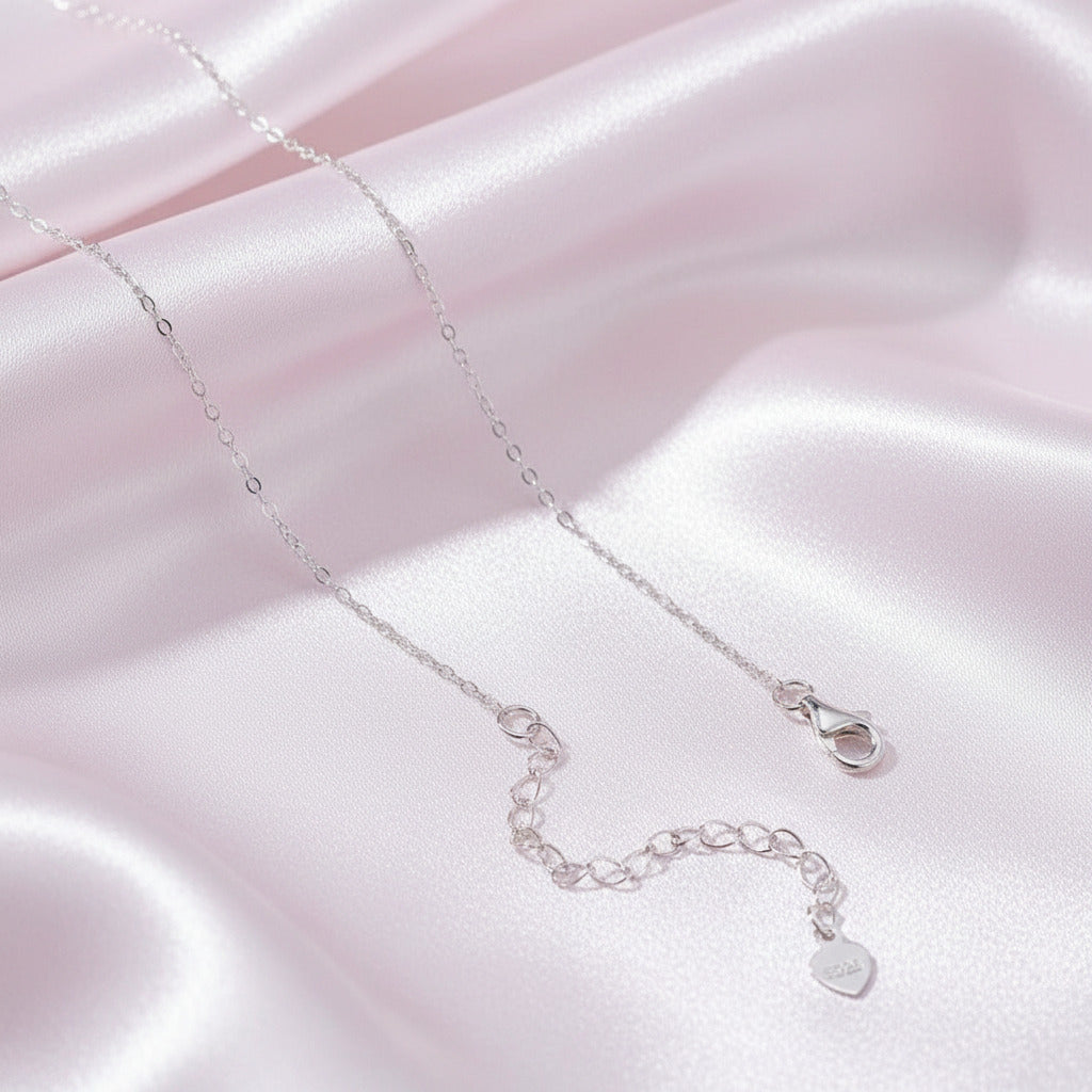 Pink Opal Lotus Flower Pendant Necklace-Black Diamonds New York