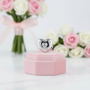 Pink Heart Charms & Pendant-Black Diamonds New York