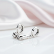 Pinky Swear Flower Lace & Heart Charm-Black Diamonds New York