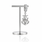 Pirate Skull & Anchor Charm-Black Diamonds New York