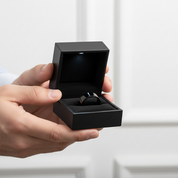 Plain Black Men's Ring-Black Diamonds New York