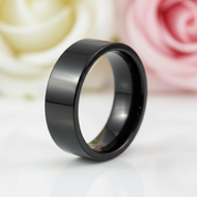 Plain Black Men's Ring-Black Diamonds New York