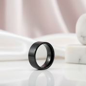 Plain Black Men's Ring-Black Diamonds New York