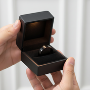 Plain Black Stainless Steel Men's Ring Band-Black Diamonds New York