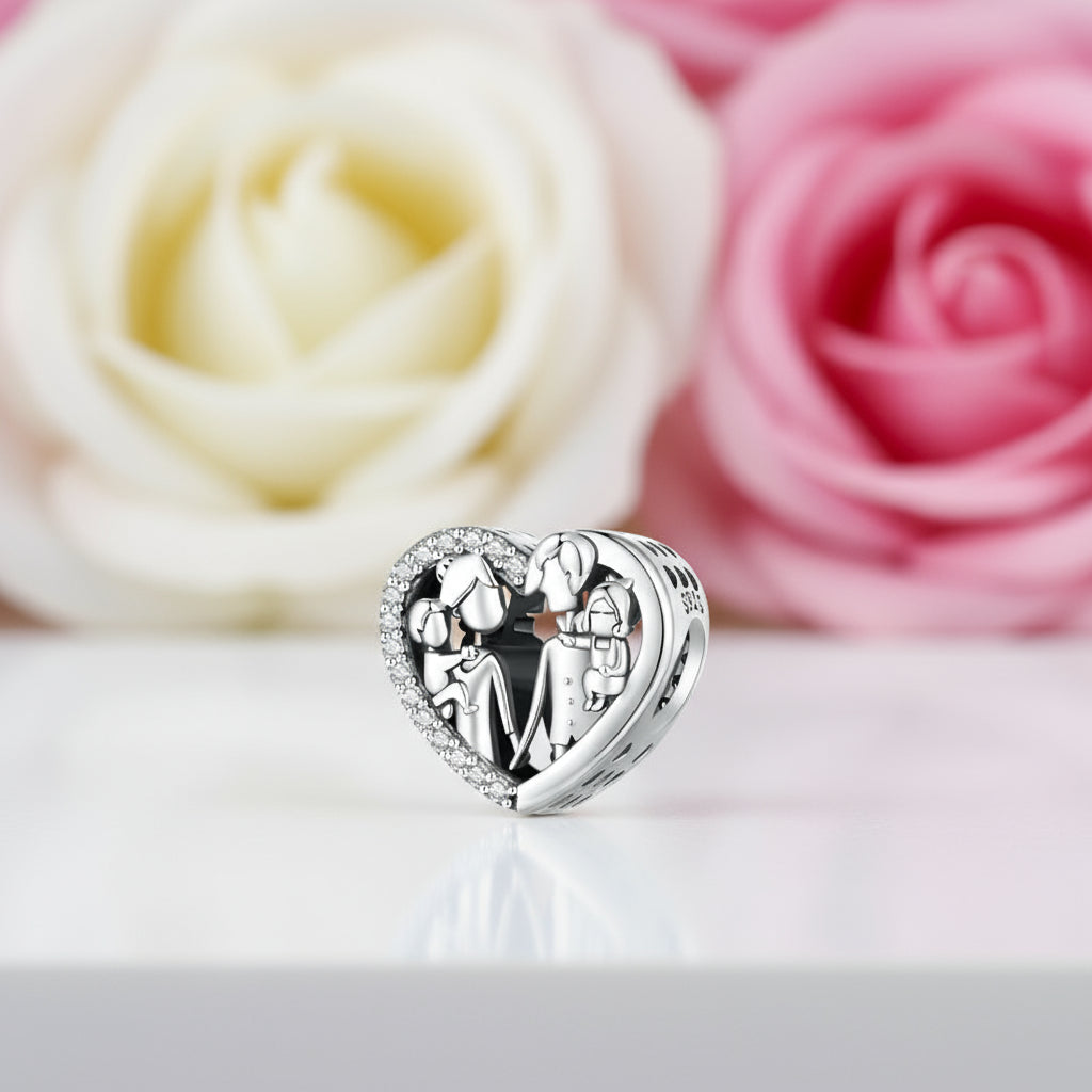 Playful Pet Kissing Cat Charm-Black Diamonds New York