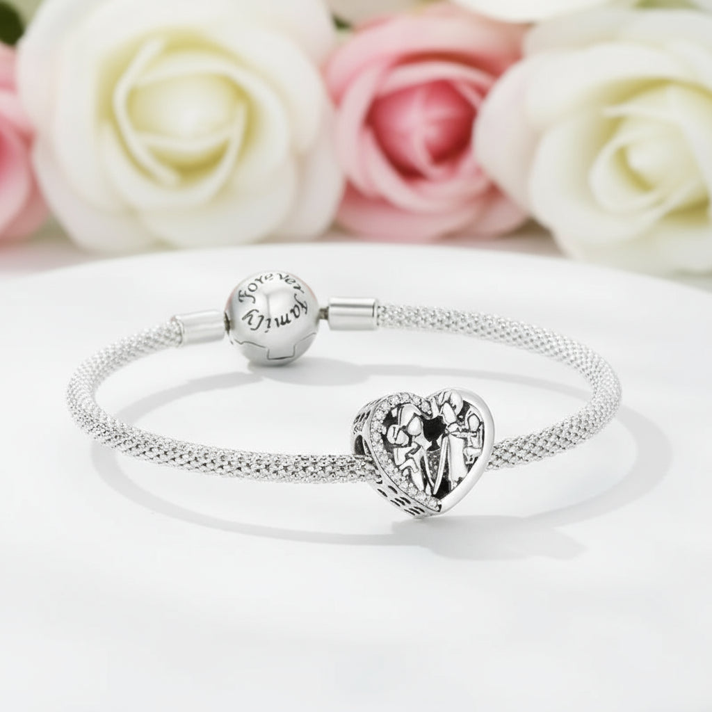 Playful Pet Kissing Cat Charm-Black Diamonds New York