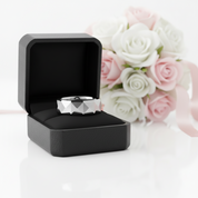 Polish Light-Reflective Tungsten Band Men's Ring-Black Diamonds New York