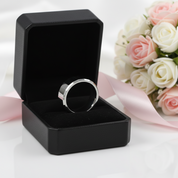 Polish Light-Reflective Tungsten Round Band Men's Ring-Black Diamonds New York