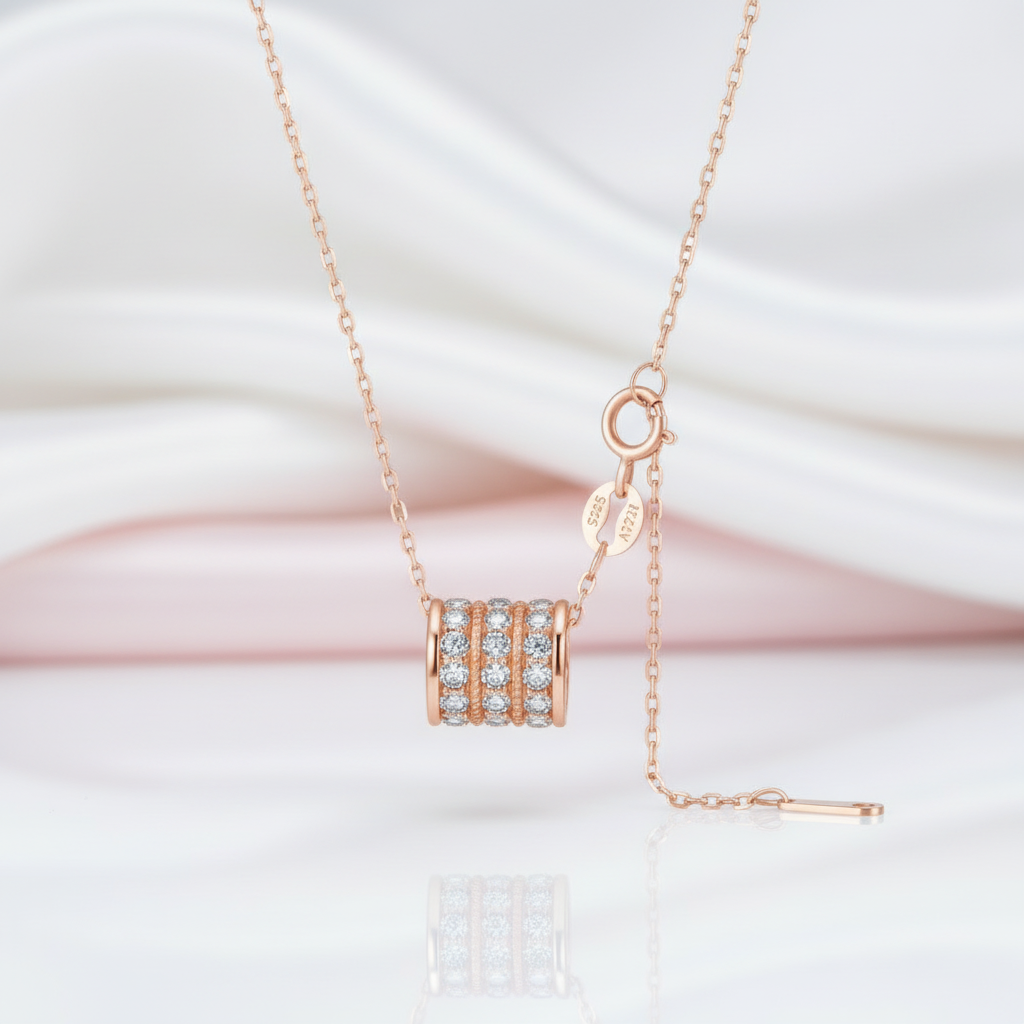 Premium Round Diamond Option Pendant Necklace-Black Diamonds New York