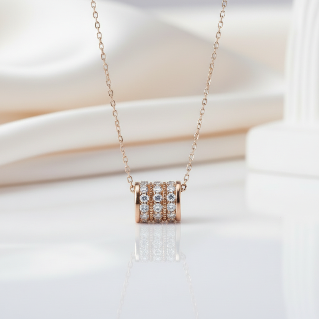 Premium Round Diamond Pendant Necklace-Black Diamonds New York