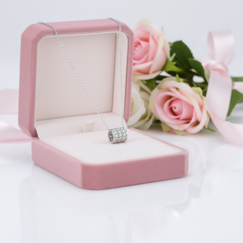 Premium Round Diamond Option Pendant Necklace-Black Diamonds New York