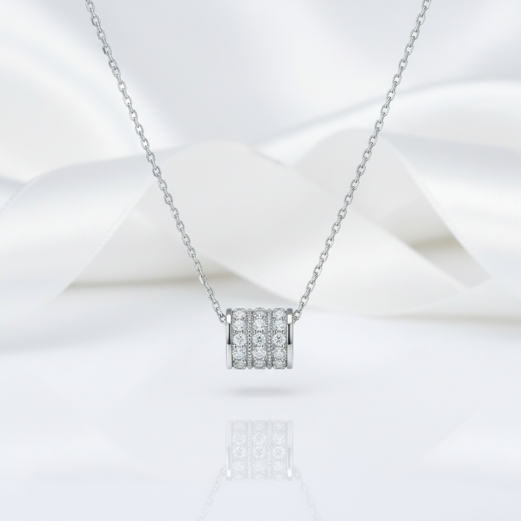 Premium Round Diamond Pendant Necklace-Black Diamonds New York