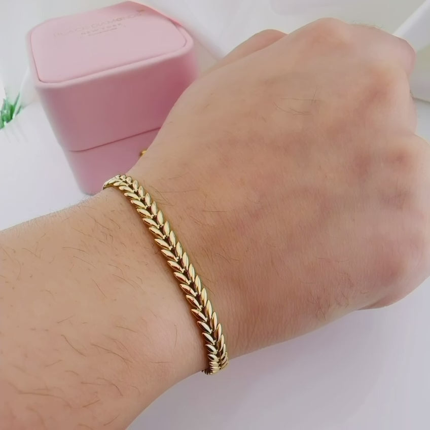 18k Yellow Gold Vintage Chain Bracelet