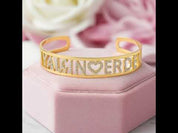 Hallow Custom Adjustable Name Bracelet With Diamond Option