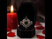Queen of Hearts- Heart Shape Diamond Gothic Wedding Ring