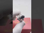 Wings Of Eternity- Coffin Cut Diamond Option Bat Wings Wedding Rings