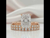 3 Carat Radiant Cut Lab Grown Diamond Ring Set in 14K Gold