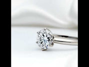 Classic 18k White Gold 3.0 Ct Diamond Option Engagement Ring