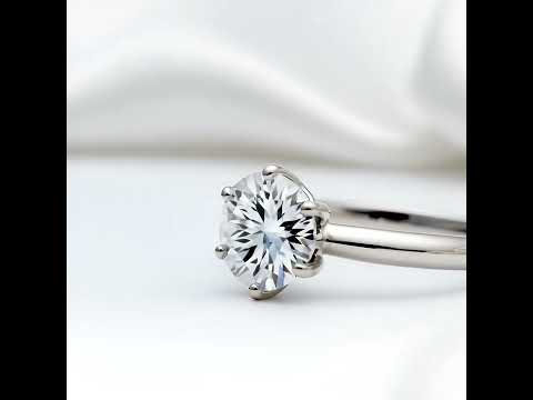 Classic 18k White Gold 3.0 Ct Diamond Option Engagement Ring