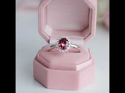 Oval Cut Ruby Engagement Ring