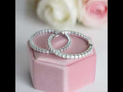 2.5mm Full Diamond Hoop Earrings
