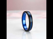 Two-Tone Groove Tungsten Men's Wedding Band