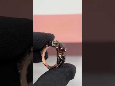 My Ride or Die Promise Ring (Biker Series)- 1.5 Ct Round Cut Diamond Option Gothic Ring