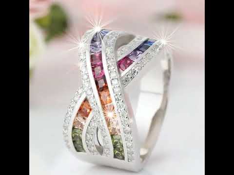 Cross Double Rainbow Diamond Option Band