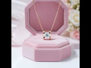 18k Rose Gold Diamond Option Bull Head Pendant Necklace