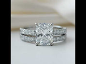 3ct Radiant Cut Diamond Option Bridal Ring Set