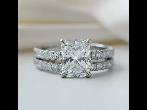 3ct Radiant Cut Diamond Option Bridal Ring Set
