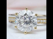 Yellow Gold Sparkling Diamond Option Engagement Ring