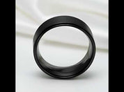 Classic Black Titanium Men's Wedding Band