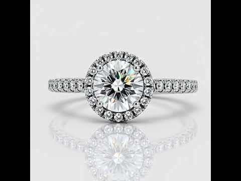 1 Carat Round Halo Diamond Option Ring