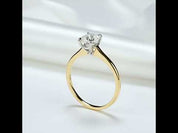 Oval Solitaire Diamond 10k Yellow Gold Engagement Ring