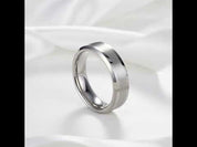 Classic Men's Brushed Tungsten Carbide Wedding Band