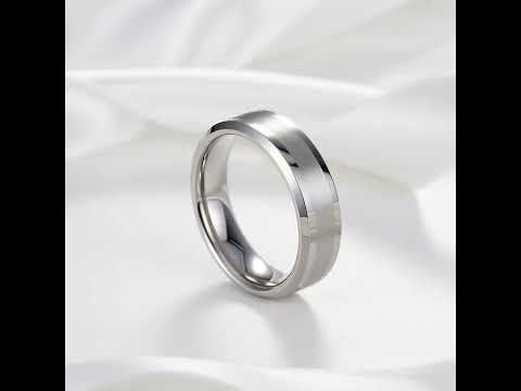Classic Men's Brushed Tungsten Carbide Wedding Band