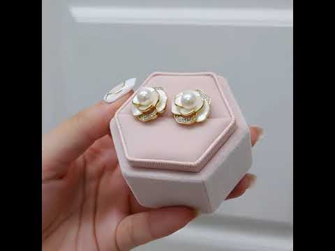 Shell Flower Natural Freshwater Pearl Jewelry Set