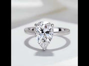 2.5 Ct Pear Cut Diamond Option Engagement Ring
