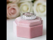 Emerald Cut Diamond Eternity Wedding Band